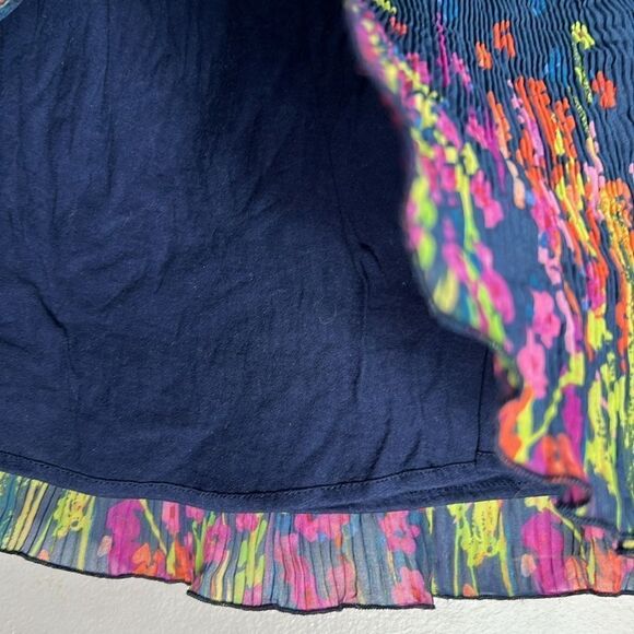 Aeropostale Navy Floral Pleated Skirt - Picture 4 of 6